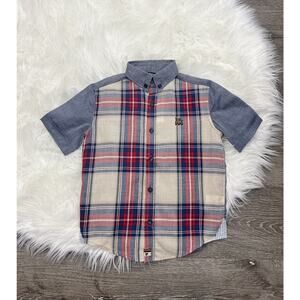 La Miniatura Plaid Navy Shirt Size 4 (MSRP $72)